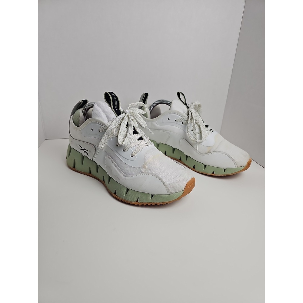 Reebok Womens Zig Dynamica Sneakers Green White Size 8